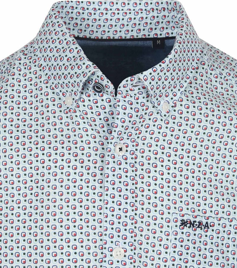 new zealand auckland NZA Overhemd Aidan Print Blauw