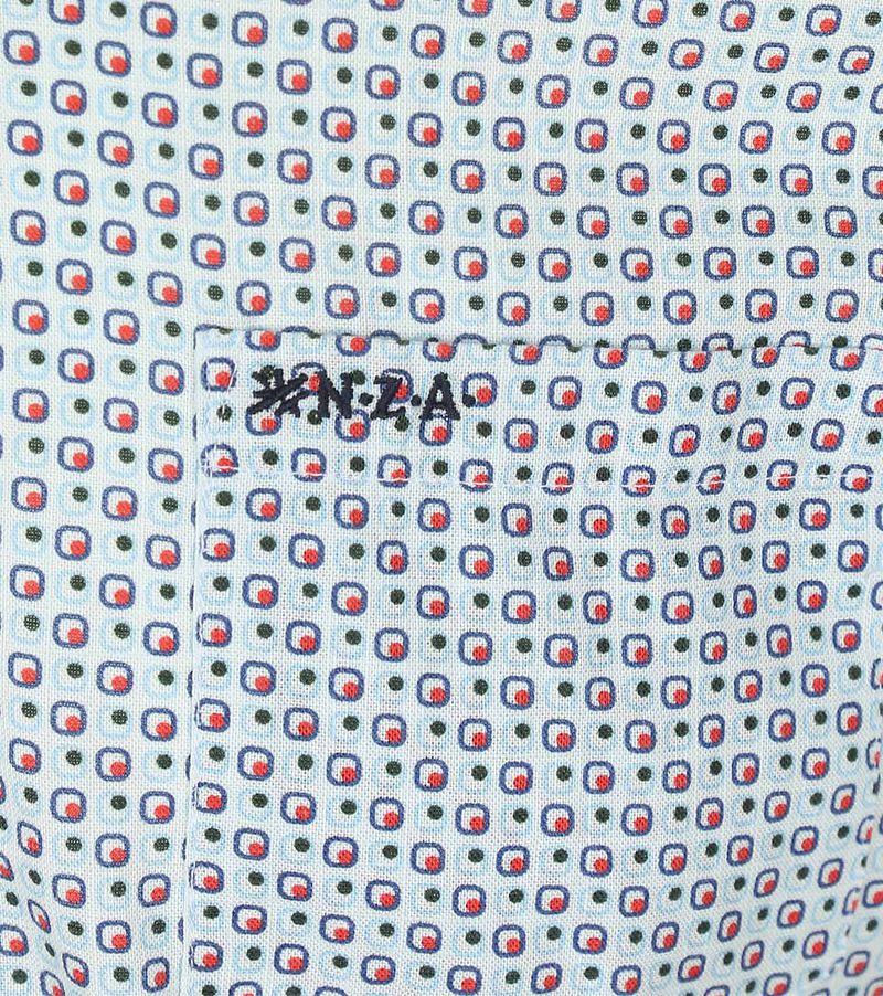 new zealand auckland NZA Overhemd Aidan Print Blauw
