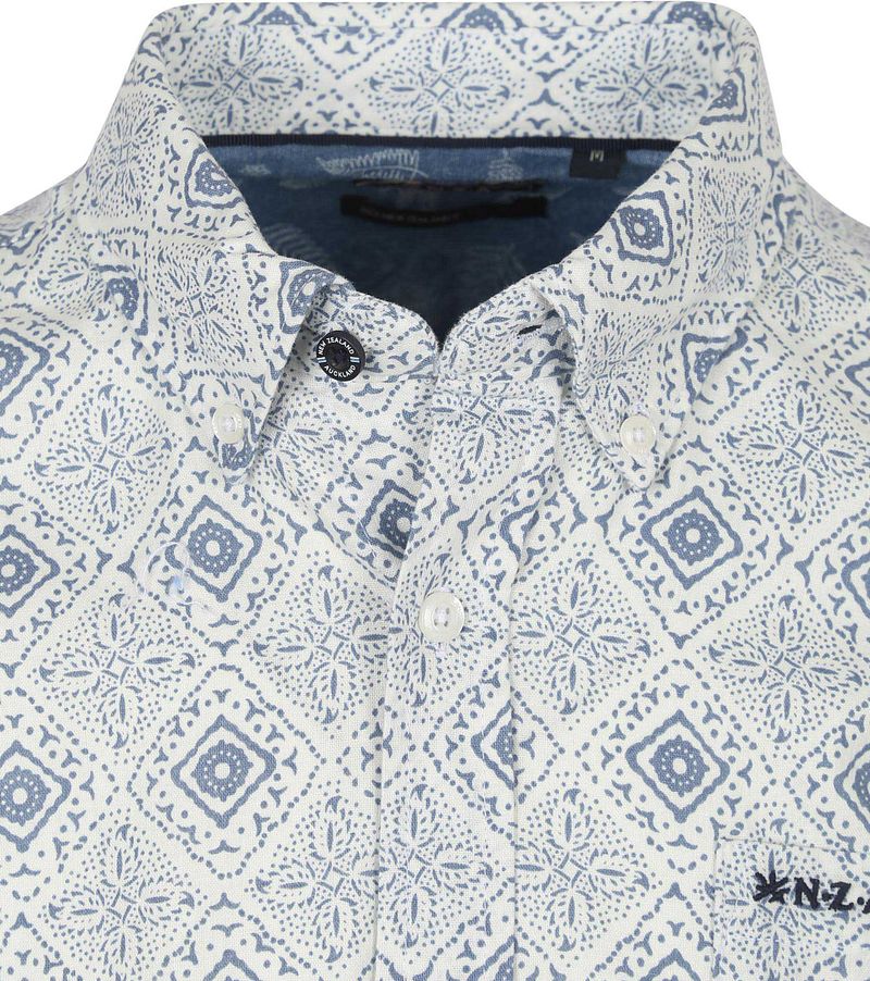 new zealand auckland NZA Overhemd Karson Linnen Blend Blauw