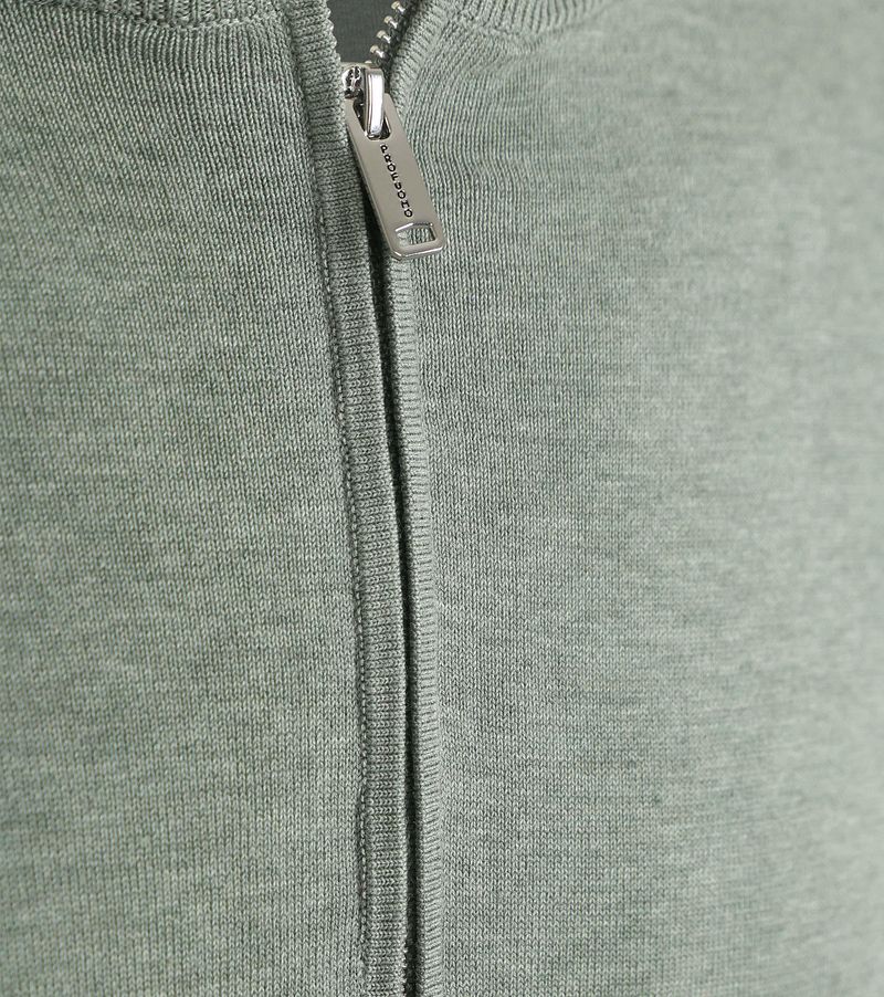 Profuomo Half Zip Pullover Luxury Basic Groen