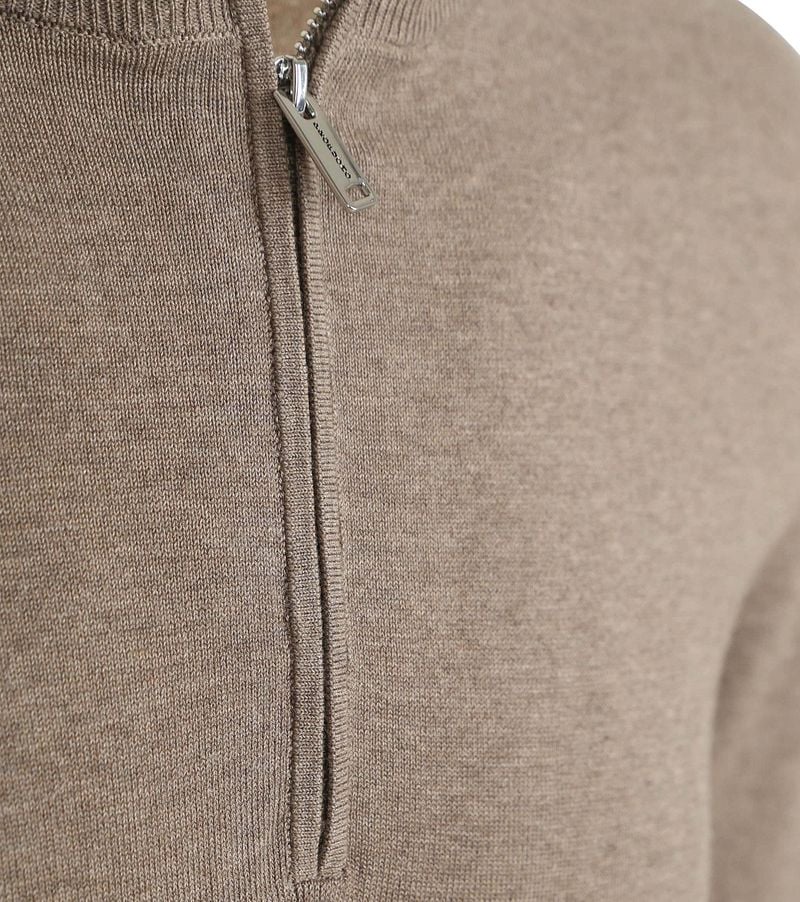 Profuomo Half Zip Pullover Luxury Basic Taupe - Größe XXL günstig online kaufen