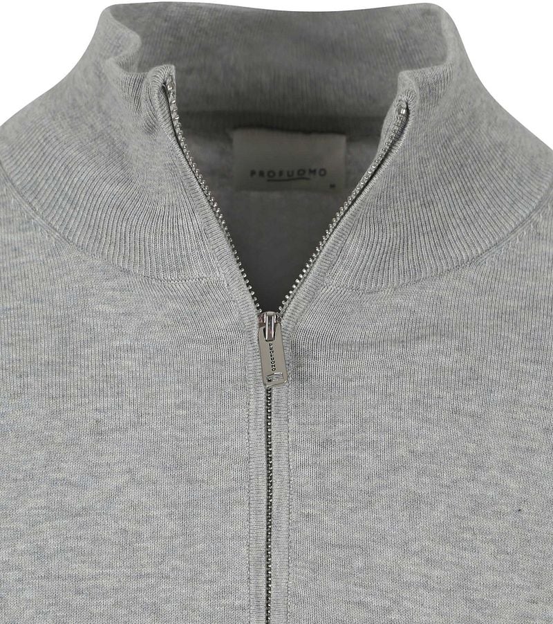 Profuomo Half Zip Pullover Luxury Grau - Größe M günstig online kaufen