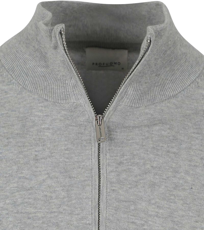 Profuomo Half Zip Pullover Luxury Grijs