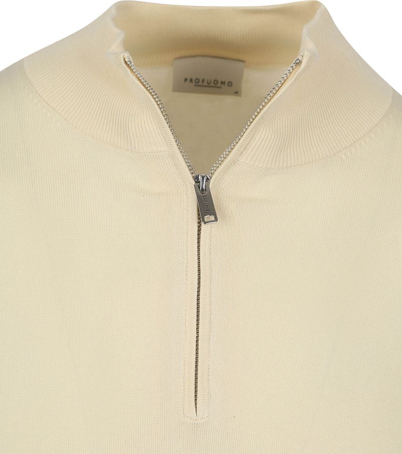 Profuomo Half Zip Pullover Luxury Off White - Größe M günstig online kaufen