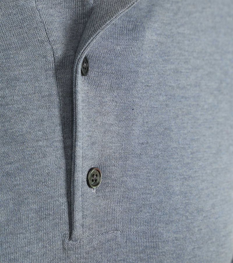 Profuomo Longsleeve Poloshirt Luxury Basic Blauw