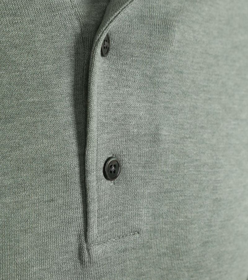 Profuomo Longsleeve Poloshirt Luxury Basic Groen