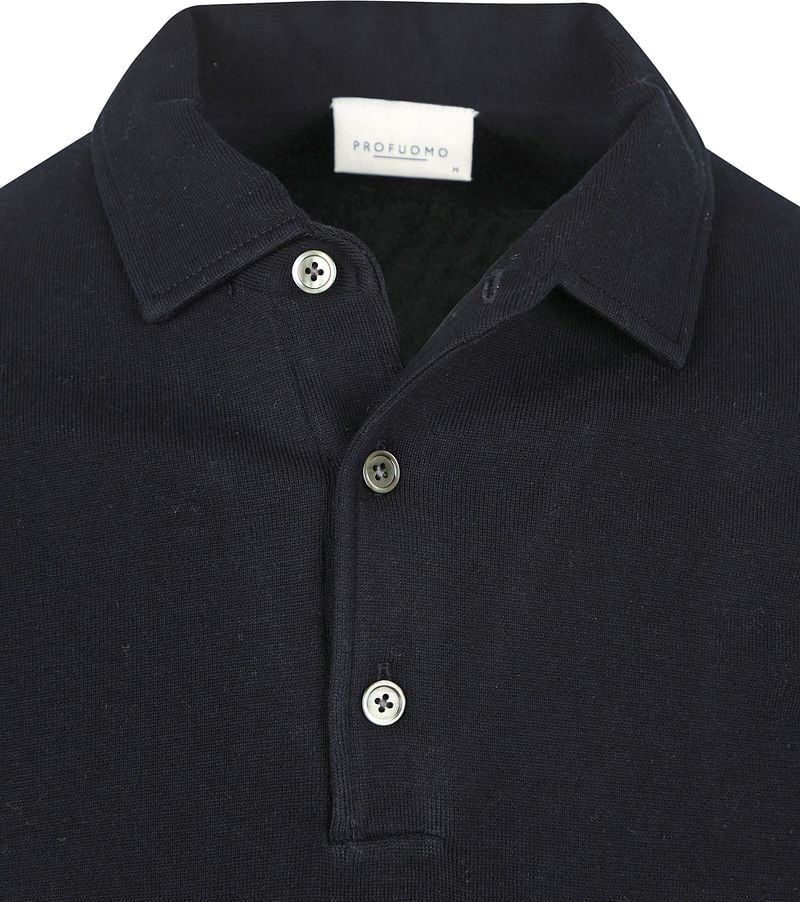 Profuomo Longsleeve Poloshirt Luxury Basic Navy - Größe M günstig online kaufen