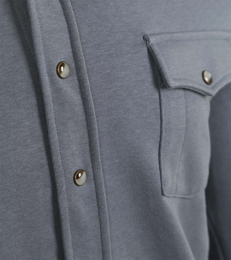 Profuomo Overshirt Western Jersey Blauw