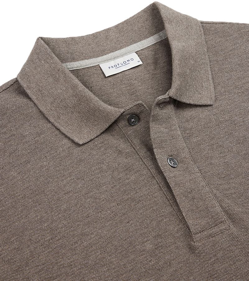 Profuomo Piqué Poloshirt Bruin