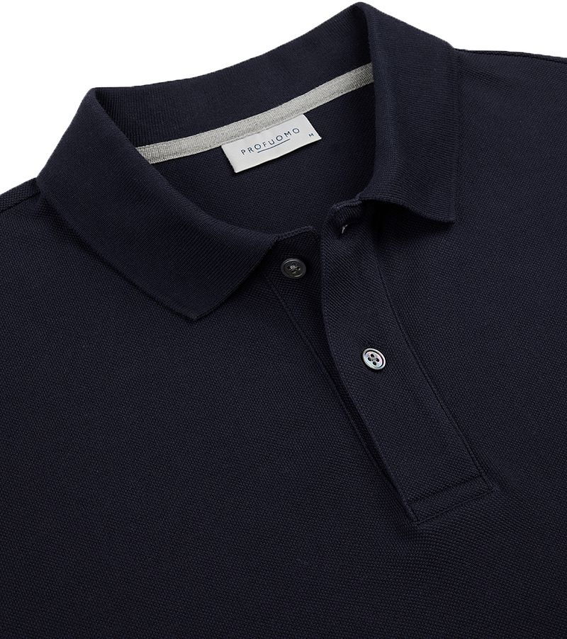 Profuomo Piqué Poloshirt Navy - Größe M günstig online kaufen