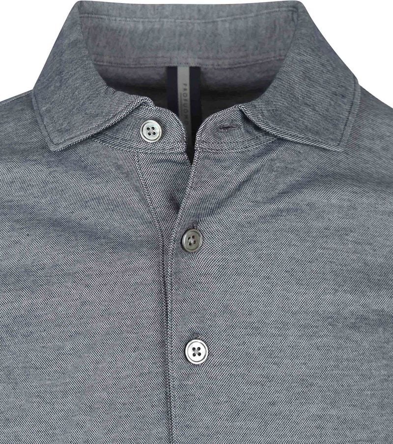 Profuomo Poloshirt Luxury Knitted Melange Blau - Größe S günstig online kaufen