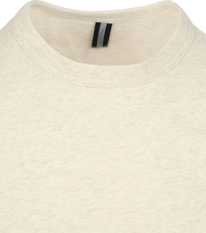 Profuomo T-Shirt Ecru Melange - Größe L günstig online kaufen