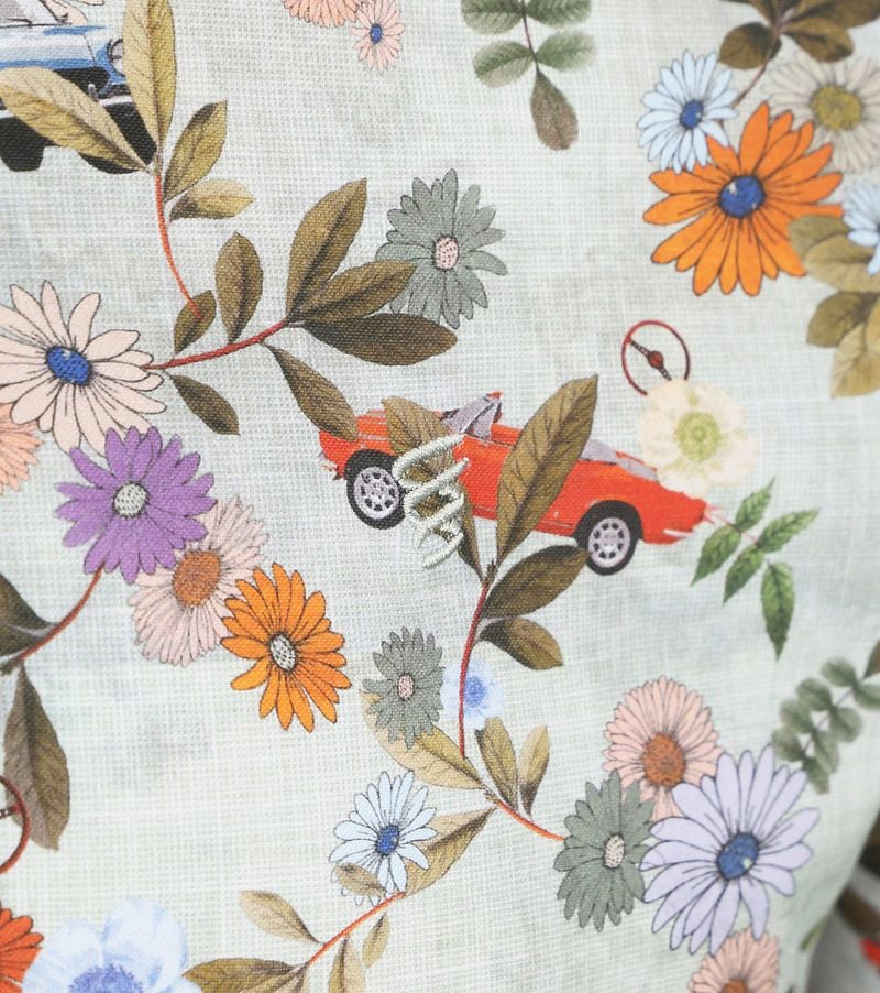 R2 Amsterdam R2 Polo Japanese Knitted Flower Print