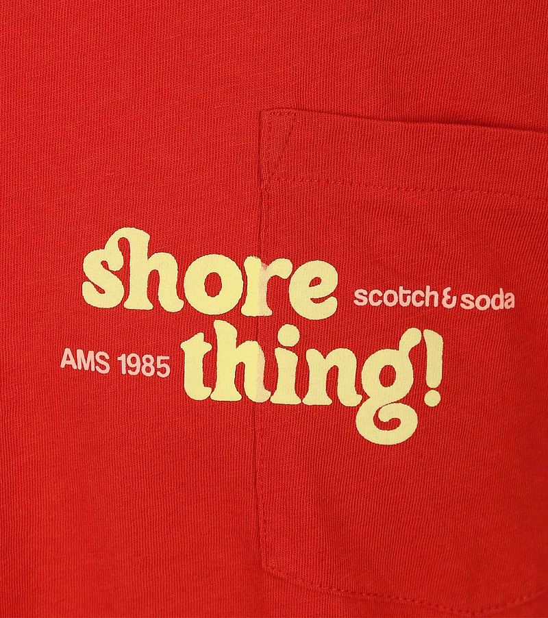 Scotch & Soda T-Shirt Artwork Rot - Größe M günstig online kaufen