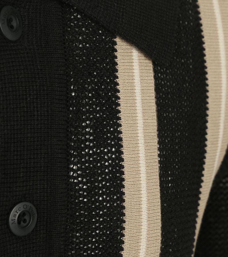 Marc O'Polo Knitted Crochet Hemd Short Sleeves Schwarz - Größe M günstig online kaufen