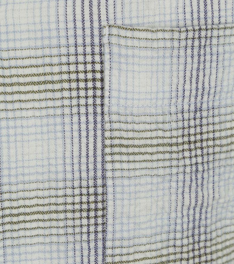Scotch and Soda Shortsleeve Overhemd Seersucker Ruit Multicolor