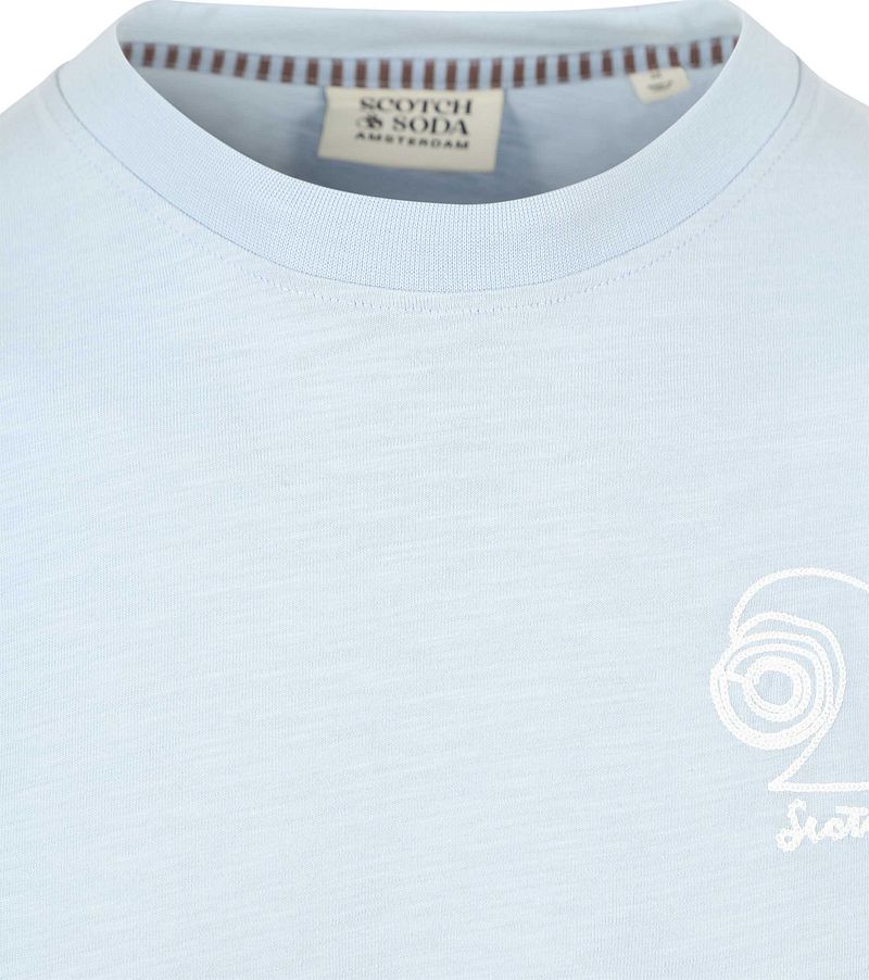 Scotch and Soda Slub Embroidery T-shirt Blue