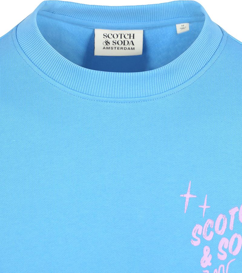 Scotch and Soda Sweater Print Blauw
