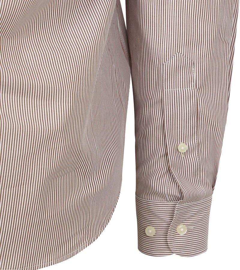 Steppin' Out Overhemd Streep Bruin