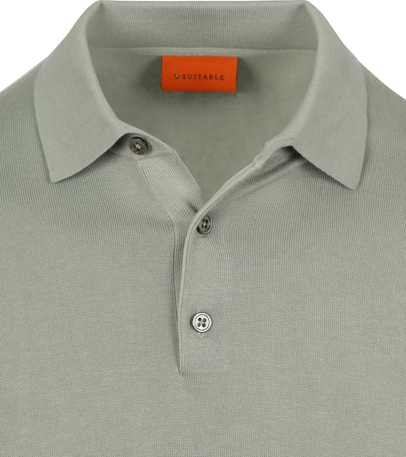 Suitable Compact Cotton Poloshirt Hellgrün - Größe L günstig online kaufen