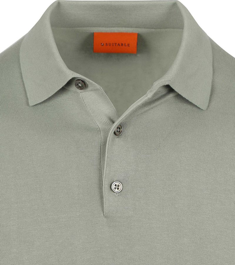 Suitable Compact Cotton Poloshirt Lichtgroen