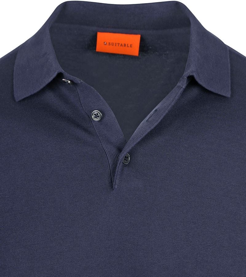 Suitable Compact Cotton Poloshirt Navy - Größe XXL günstig online kaufen