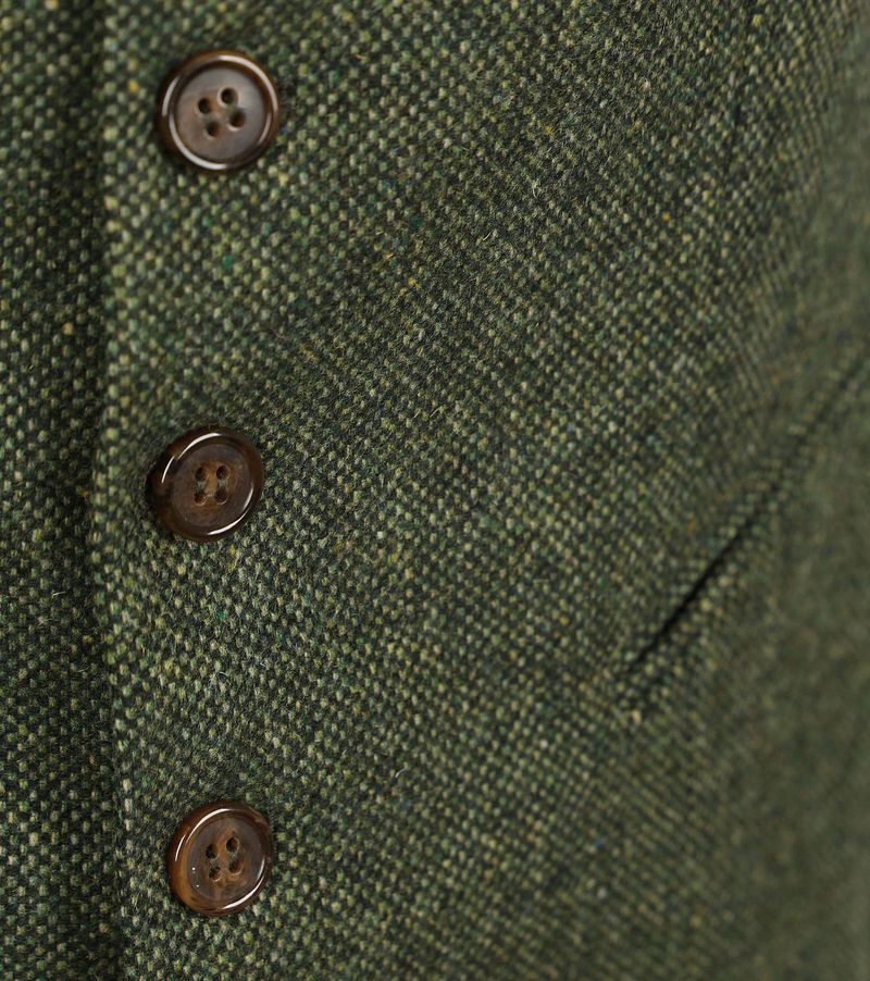 Suitable Gilet Birds Eye Donkergroen