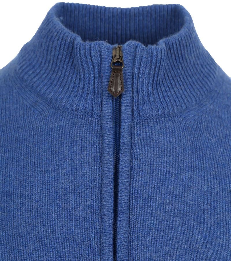 Suitable Half Zip Wollpullover Blau - Größe M günstig online kaufen