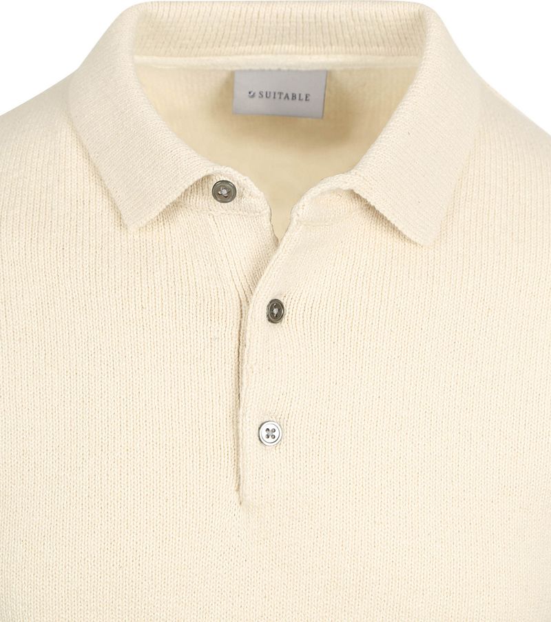 Suitable Heavy Knitted Polo Raw Ecru
