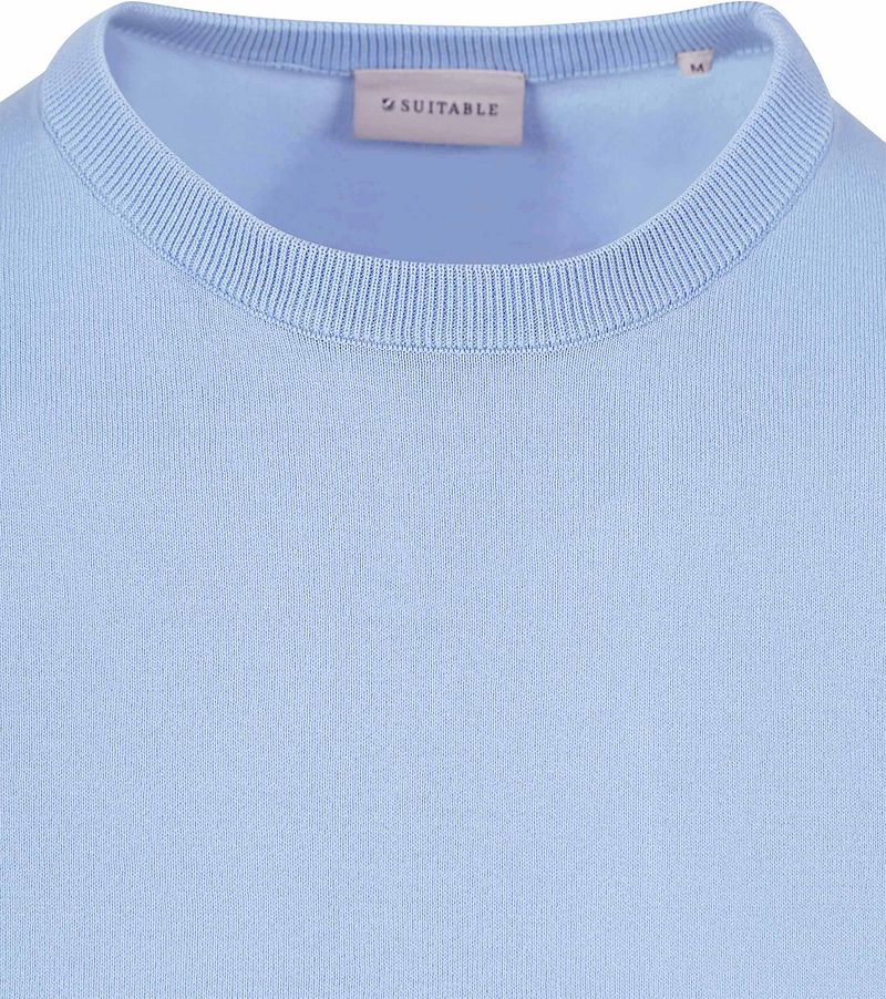 Suitable Knitted T-shirt Wap Lichtblauw