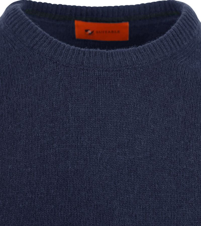 Suitable Lammwolle Pullover Rundhals Navy - Größe XL günstig online kaufen