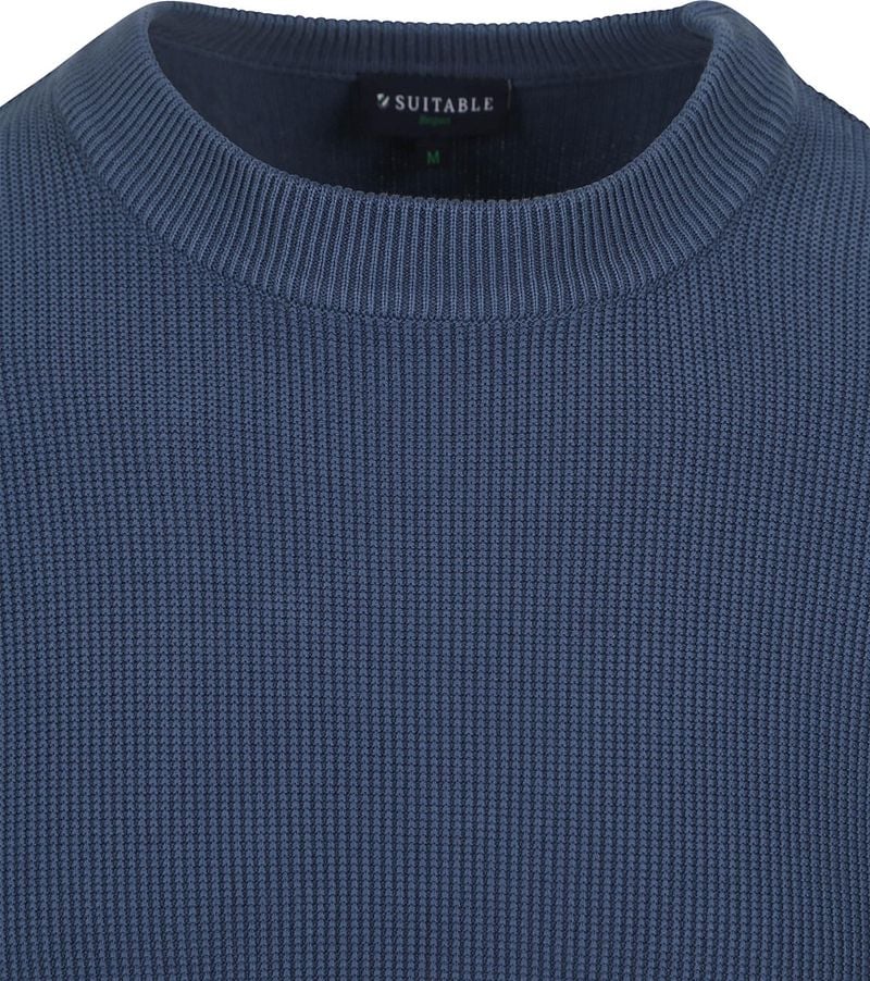Suitable Respect Mamase Pullover Mid Blauw