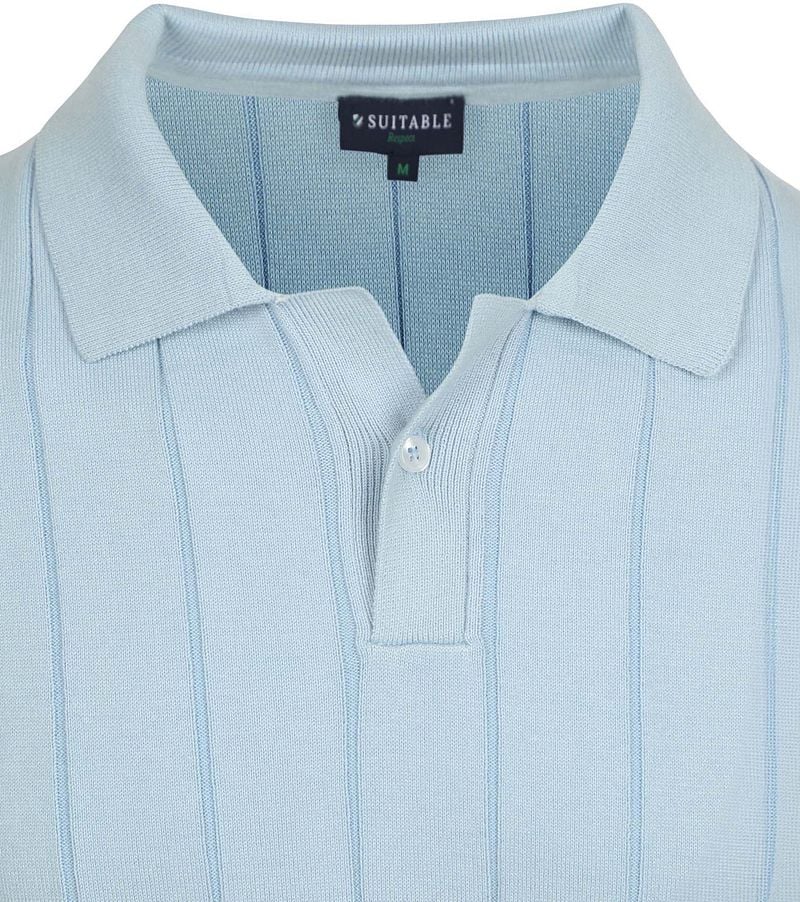 Suitable Respect Polo Drop Needle Lichtblauw