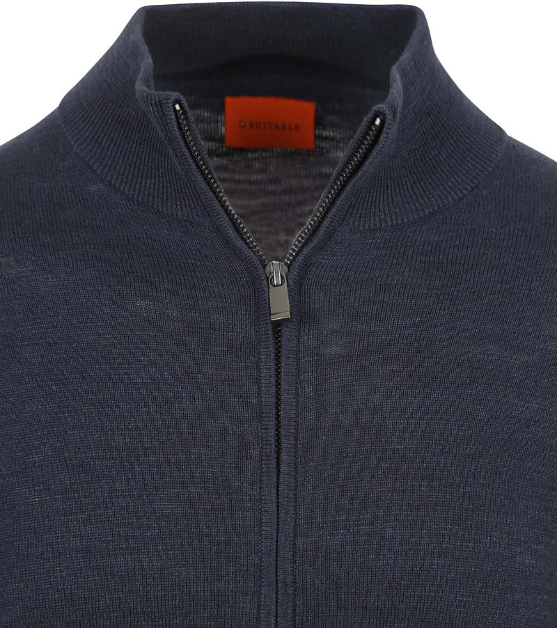Suitable Strickjacke Slub Yarn Navy - Größe XL günstig online kaufen