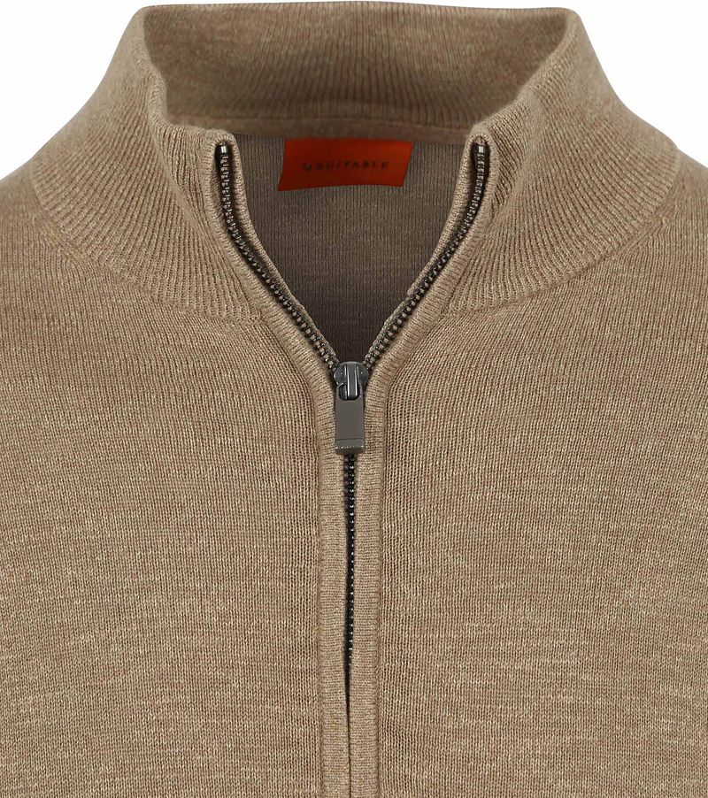 Suitable Vest Slub Yarn Beige