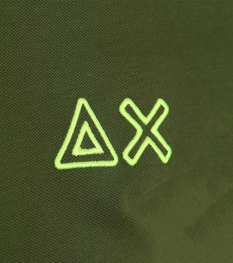 Sun68 Poloshirt Logo Fluo Army Groen