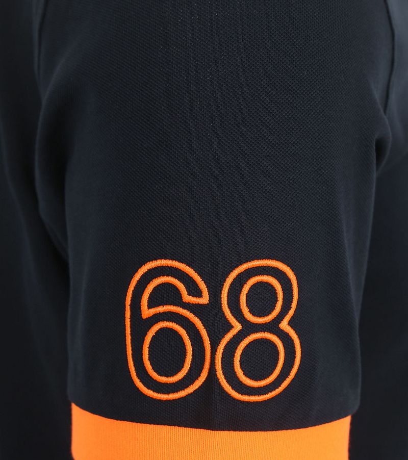 Sun68 Poloshirt Logo Fluo Navy