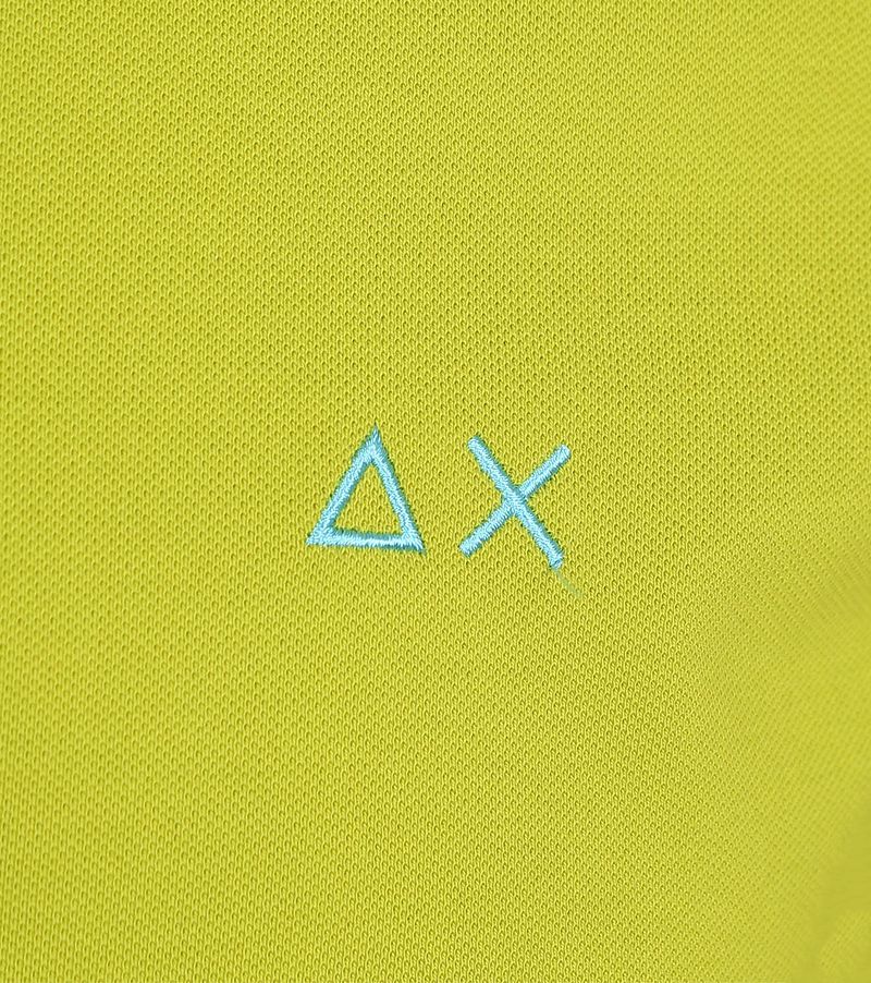 Sun68 Poloshirt Small Stripe Collar Lichtgroen