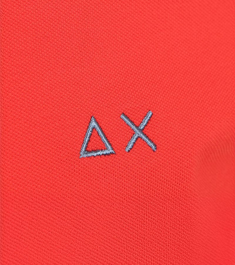 Sun68 Poloshirt Small Stripe Collar Rood
