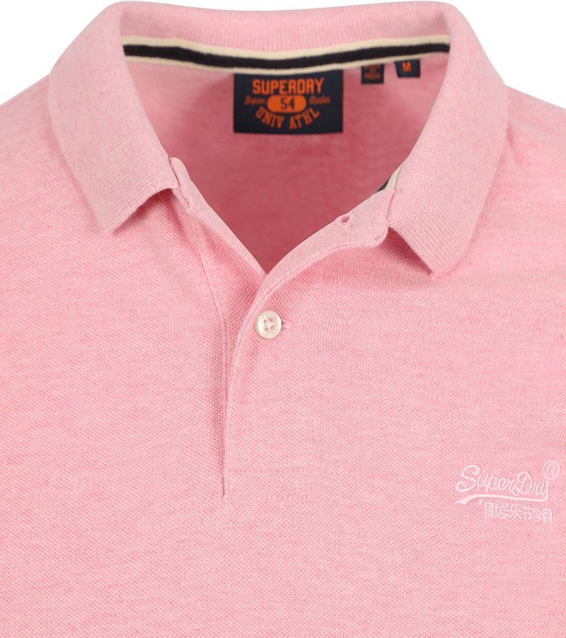 Superdry Classic Poloshirt Melange Roze