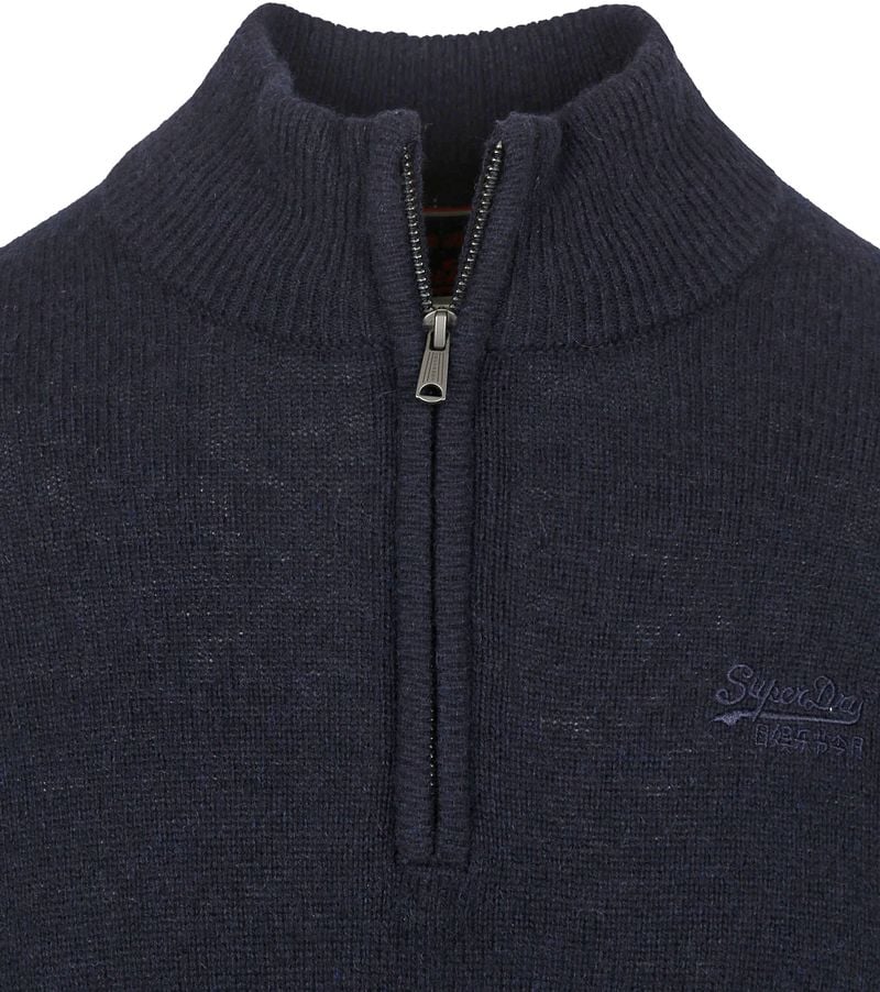 Superdry Henley Essential Half Zip Navy - Größe L günstig online kaufen