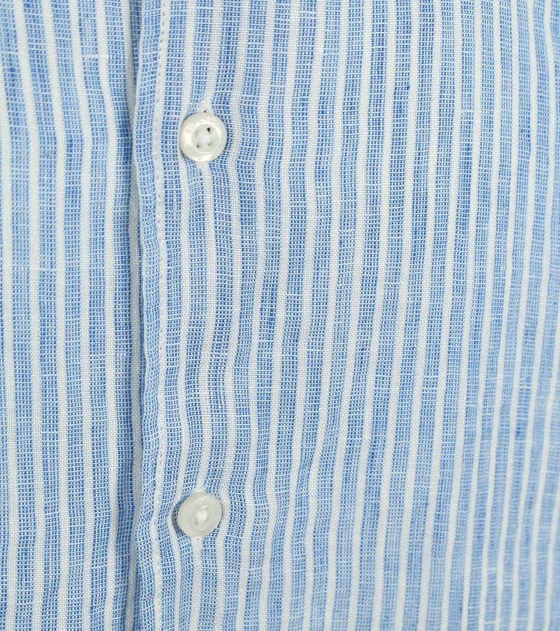 Superdry Overhemd Linnen Vacation Azure Blue Stripe