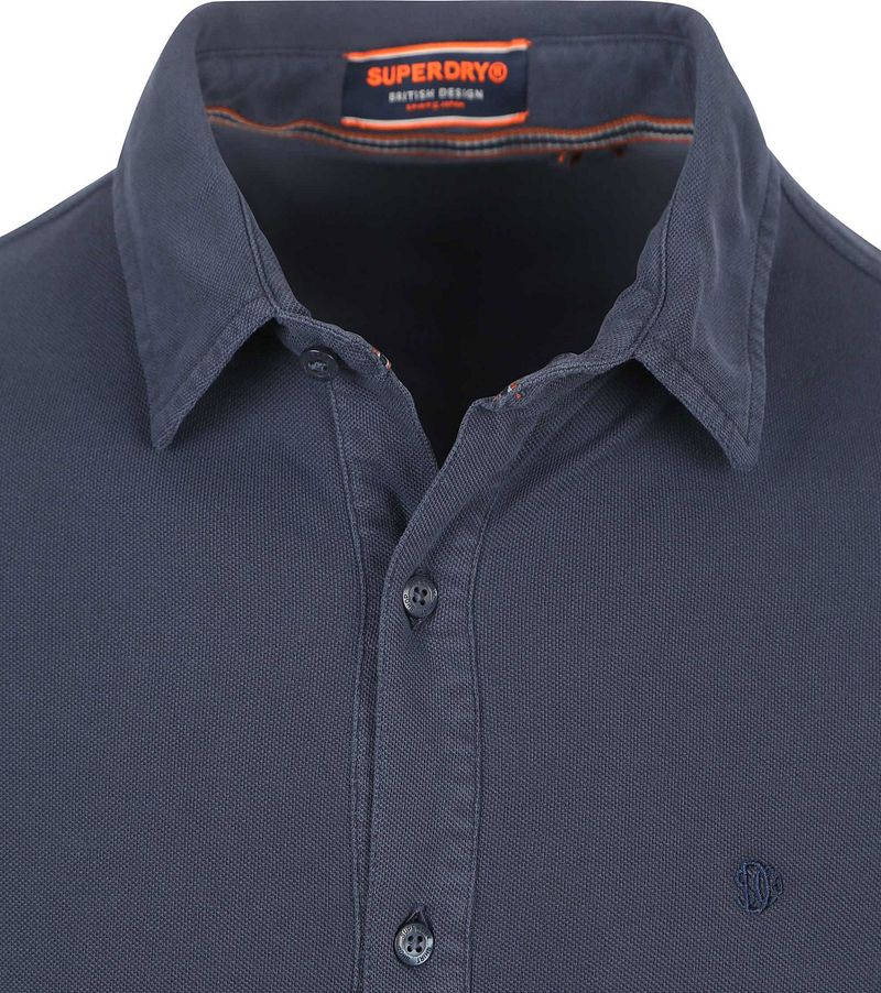 Superdry Overhemd Vintage Destroy Pique Sailing Navy