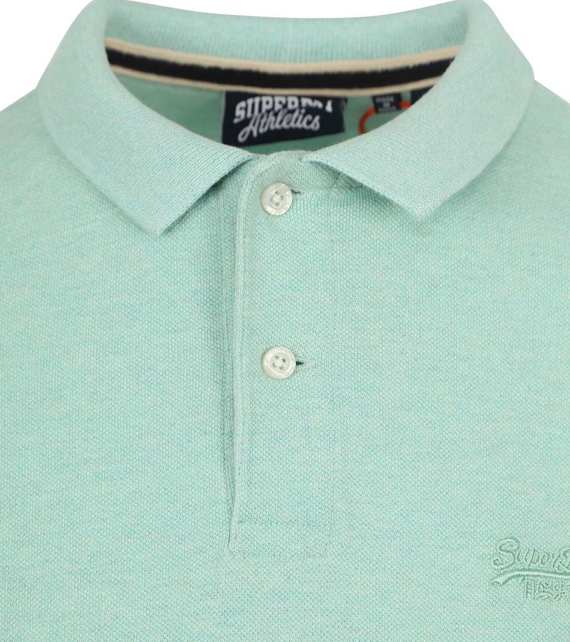 Superdry Piqué Poloshirt Melange Lichtgroen