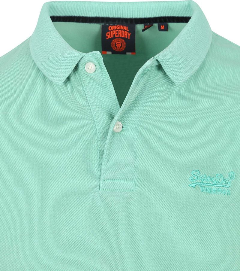 Superdry Polo Destroyed Groen