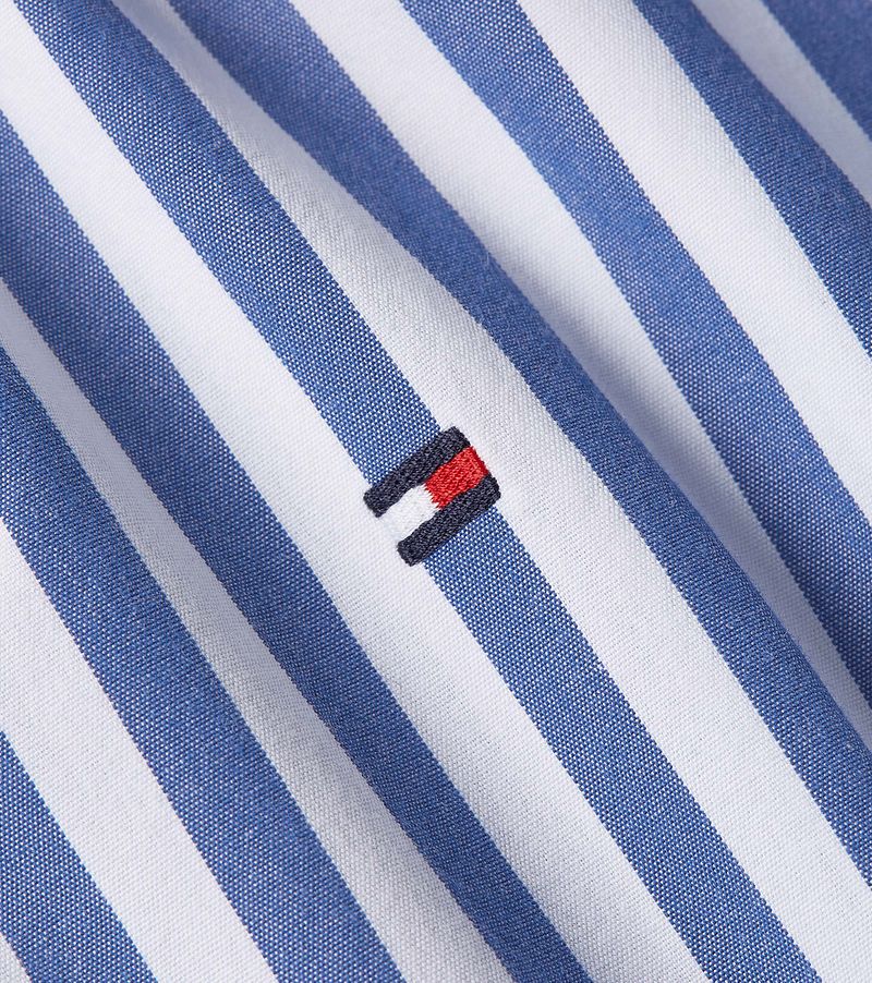 Tommy Hilfiger Poplin Overhemd Streep Blauw