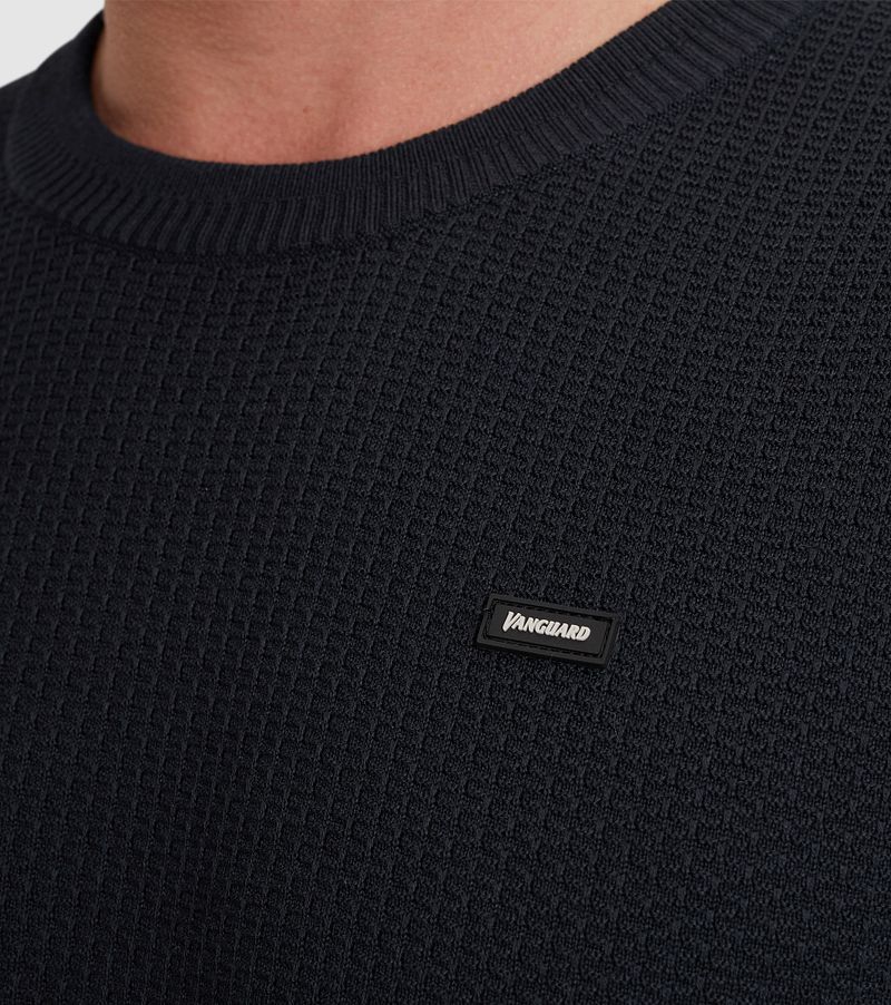 Vanguard T-Shirt Structuur Navy