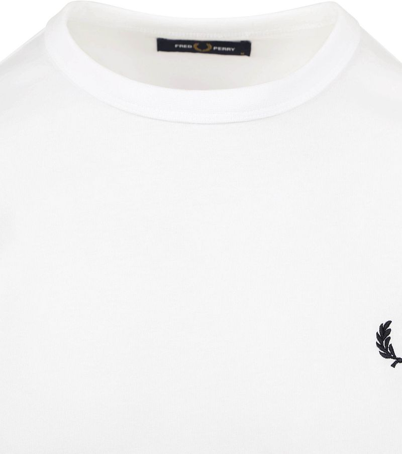 Fred Perry Ringer T-Shirt Weiß - Größe M günstig online kaufen