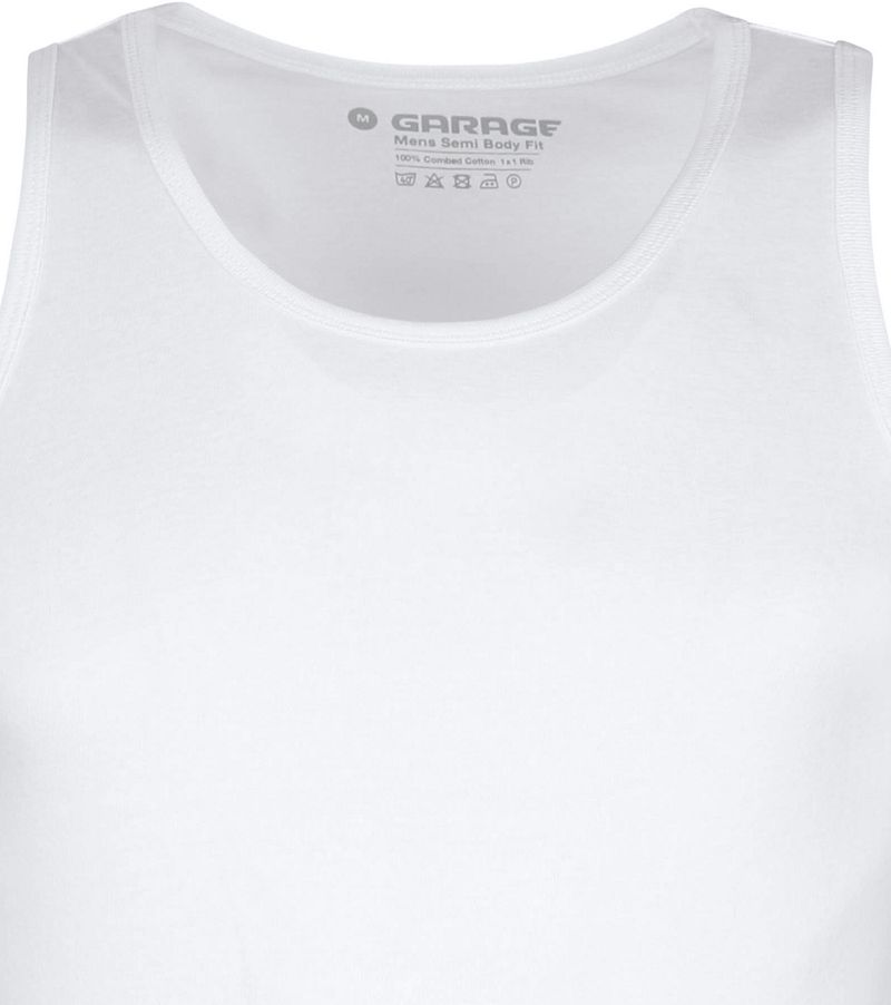 Garage Stretch Basic Singlet Weiß - Größe M günstig online kaufen