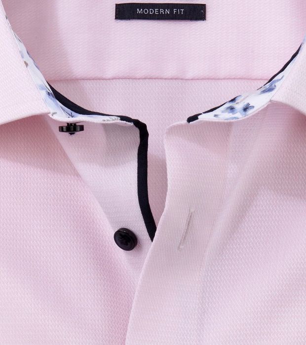 Olymp Luxor Overhemd SL7 Structure Roze